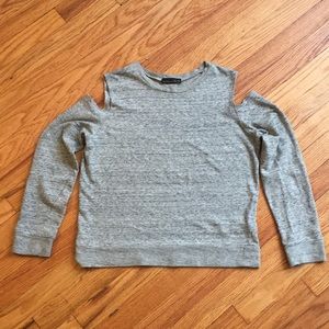 Zara cold shoulder gray sweatshirt. Small.